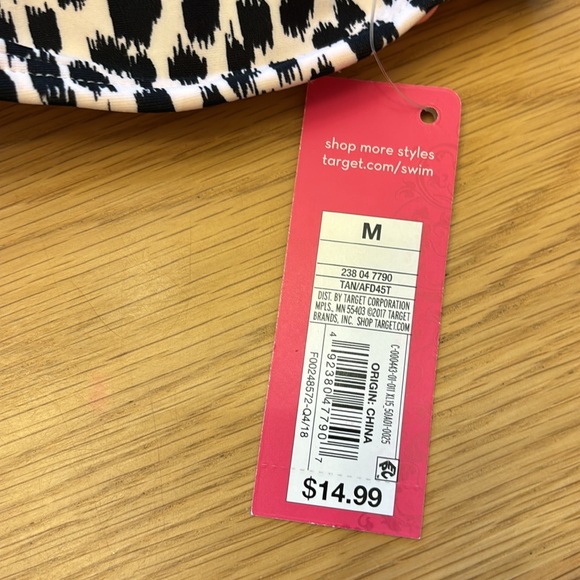 NEW! Cheetah print bikini. High waisted bottoms. Size M - Picture 3 of 6